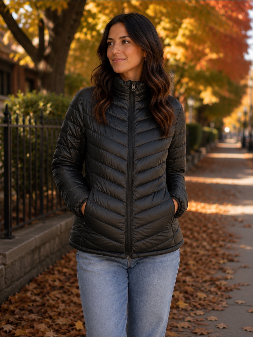 George Plus Black Lightweight Quilted Puffer Jacket